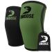 DMoose Elbow Sleeves 5mm Neoprene Elbow Support for Weightlifting Powerlifting & Tendonitis Relief. USPA Approved. Strong & Durable for Men & Women. Reversible Design Reinforced Stitching Sleeves X-Large Black-Green