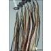Grizzly Extensions ClipIn Feather Extensions Natural+White for brown hair