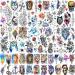 VANTATY 31 Sheets 96+ PCS Watercolor Tiger Lion Owl Temporary Tattoos For Women  Realistic Long Lasting Tattoo Sticker Skeleton Rose Peony Flower  Waterproof Temp Fake Tattoos For Adults Men Kids Kits
