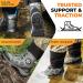 Foxelli Lightweight Wading Boots for Men - Rubber Sole, Grey, Size 14 | Fly Fishing Shoes - Buy Online on GoSupps.com