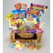 Retro Sweet Hamper 12" Real Wicker Basket Gift - Present Large Selection Flying Saucers Chocolate Jazzles White Mice Sour Sweets - Unique Gift -Birthday Mum Grandma Nan