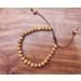 Unisex Sandalwood Round Beads Bracelet - Handmade Elastic Yoga Meditation Jewelry (Large Brown - Buy Online on GoSupps.com