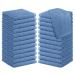 Oakias Cotton Wash Cloths Blue 24 Pack Face Towels 12 x 12 Inches Quick Drying Washcloths Blue 24