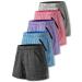 5 Pack: Womens Workout Gym Shorts Casual Lounge Set Ladies Active Athletic Apparel with Zipper Pockets Edition 1 X-Large
