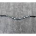 Gl cksHucke Turquoise Petrol White Browband for Horses - Hand-Sewn in Germany | Large Glitter Chatons & Silver Edging | Dark Brown Leather - Buy Online on GoSupps.com