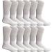 Yacht&Smith Men's Diabetic Socks - Superior Comfort, Loose Fit for Neuropathy & Edema (12 Pairs, White) - Buy Online on GoSupps.com