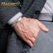 MagnetRX Men's Magnetic Bangle Bracelet - Elegant Golf/Tennis Elbow Relief & Balance - Polished Silver Large - Buy Online on GoSupps.com