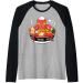 Japanese Kawaii Ramen Octopus Noodle Chillin Bowl Raglan Baseball Tee
