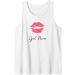 Empowered Lips: Girl Power Graphic Design Tank Top