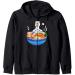 Japanese Kawaii Llamen Ramen Noodle Chillin Bowl Zip Hoodie