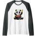 Panda Ramen Kawaii Pandas Japanese Noodles Raglan Baseball Tee