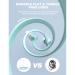 Vogek Tangle-Free Flat Cord Mint Green Earbud Headphones | Ergonomic In-Ear Design - Buy Online on GoSupps.com