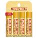 Burt's Bees 100% Natural Moisturizing Lip Balm - Beeswax - 4 Tubes