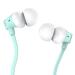 Vogek Earbud Tangle-Free Flat Cord Ergonomic in-Ear Headphones - Mint Green