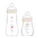 MAM Baby Glass Bottles 2 Pack Feel Good from Birth 170 ml & 260ml Glass Feeding Baby Bottle Uni