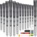 SAPLIZE CL03 Hybrid Golf Grips 13 Pack, Options of Upgrade kit(13 Grips with 15 Tapes) or Deluxe Kit(13 Grips with Solvent kit), 6 Colors, Standard/Midsize, MultiCompound Golf Club Grips Grey, 13 grips with full solvent kit Mid-Size