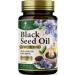 Premium Black Seed Oil Capsules Vegan Cold-Pressed 1000mg - Extra Strength Nigella Sativa Black Seed Oil Nature's Pure Black Cumin Seed Oil for Immune Hair and Brain Support Non-GMO - 60 Capsules 60 Count (Pack of 1)