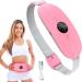 Portable Cordless Electric Waist Belt Device  Fast Heating Pad for Cramps with 3 Heating Levels & 3 Vibration Massage Modes  Menstrual  Belly Heating Pad for Women & Girl PINK