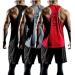 TSLA 3 Pack Men's Dry Fit Y-Back Muscle Workout Tank Tops - Black/Grey/Red- Medium
