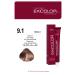 Exicolor 9.1 ASH VERY LIGHT BLONDE Permanent Cream Hair Dye 60ml