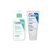 CeraVe Foaming Cleanser Foaming Cleanser Oily and Combination Skin 236 ml Moisturizing Cream 177 ml - Buy Online on GoSupps.com