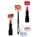 Avon Marvellous Mocha Matte Lipstick + Black Eyeliner + Peach Flatters Matte Lipstick + Lovider Pocket Mirror
