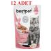 Bestpet Salmon Sterilized Pouch Canned Cat Food with Salmon 85 Gr X 12 PIECES