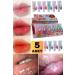 Utelips 5 Pieces Sexy Lip Gloss Sexy Plump Glitter Lip Make Up Gloss Impressive Gel Lips - Buy Online on GoSupps.com