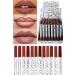 Utelips Matte Effect Super Permanent Pencil Lipstick Quality Set Professional Matte 12-Piece Intense Matte Thick Lip Pencil - Buy Online on GoSupps.com
