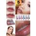 Utelips 5 Pieces Sexy Lip Gloss Sexy Plump Glitter Lip Make Up Gloss Impressive Gel Lips - Buy Online on GoSupps.com