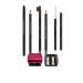 Nofella Set of 4 White Eyeliner + Black Eyeliner + Brown Eyebrow Pencil + Sharpener