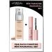 L'Oreal Paris True Match Caring Foundation 0.5n Porcelain & Mini Paradise Mascara 4.7 Ml Makeup Set