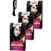 Palette Deluxe Hair Dye 1-0 Black X 3 Pieces + Hair Opening Comb