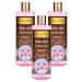 Naturix Aromatherapy Shower Gel Japanese Cherry Blossom Shower Gel Long-lasting Scented Bath Gel 400 ml 3-Piece Bath Set