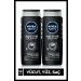 NIVEA MEN Men's Shower Gel Active Clean 500ml 3 in 1 Complete Care Body Hair Face Men's Care X2 Pieces
