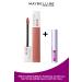 Maybelline New York Super Stay Matte Ink Unnude Liquid Matte Lipstick 65 Seductress & Mini Falsies Surreal Mascara
