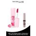 Maybelline New York Lifter Plump Lip Gloss 003 Pink Sting Pink & Mini Lash Mascara Makeup Set