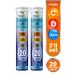 Maxiliv Vitamin C Vitamin D and Zinc Supplementary Food Effervescent Tablet 2-piece set