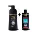 Softto Plus WHITE HAIR CONCEALER BLACK COLOR DYEING SHAMPOO AND COLOR PROTECTIVE SHAMPOO SET - COSMETOLOGIST