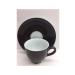 K tahya Porcelain Lima Turkish Coffee Cups with Saucers 6 Pieces Black - Buy Online on GoSupps.com