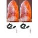 Aktarix 2 Pieces 1-2 Kg Himalayan Rock Salt Lamp With On Off Button Specially Selected