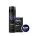 NIVEA Deep Men Aftershave Lotion 100 ml Shaving Gel 200 ml Men Face Cream 30 ml