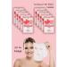 Uniquem 10 Pieces Red Pomegranate Moisturizing Face Mask For Dry Skin Red Pomegranate Mask Xlm427