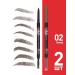 TF Cosmetics Eyebrow pencil automatic Art Brow 02 2 pieces