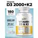 VitaMeal Vitamin D3 2000 ME + K2 180 capsules