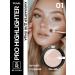 RELOUIS Highlighter for the face compact Pro highlighter tone 01