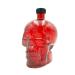 BottlePlus Bottle skull glass 0.85l vodka moonshine whiskey red
