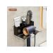 Holder for a hairdryer without drilling CV B-black-3pcs