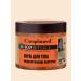 Compliment Body scrub modeling of coffee contours and orange