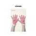 Women's winter gloves pink cookies wool